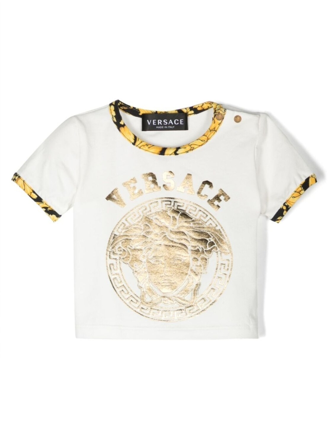 

Versace Kids футболка Barocco с логотипом, белый