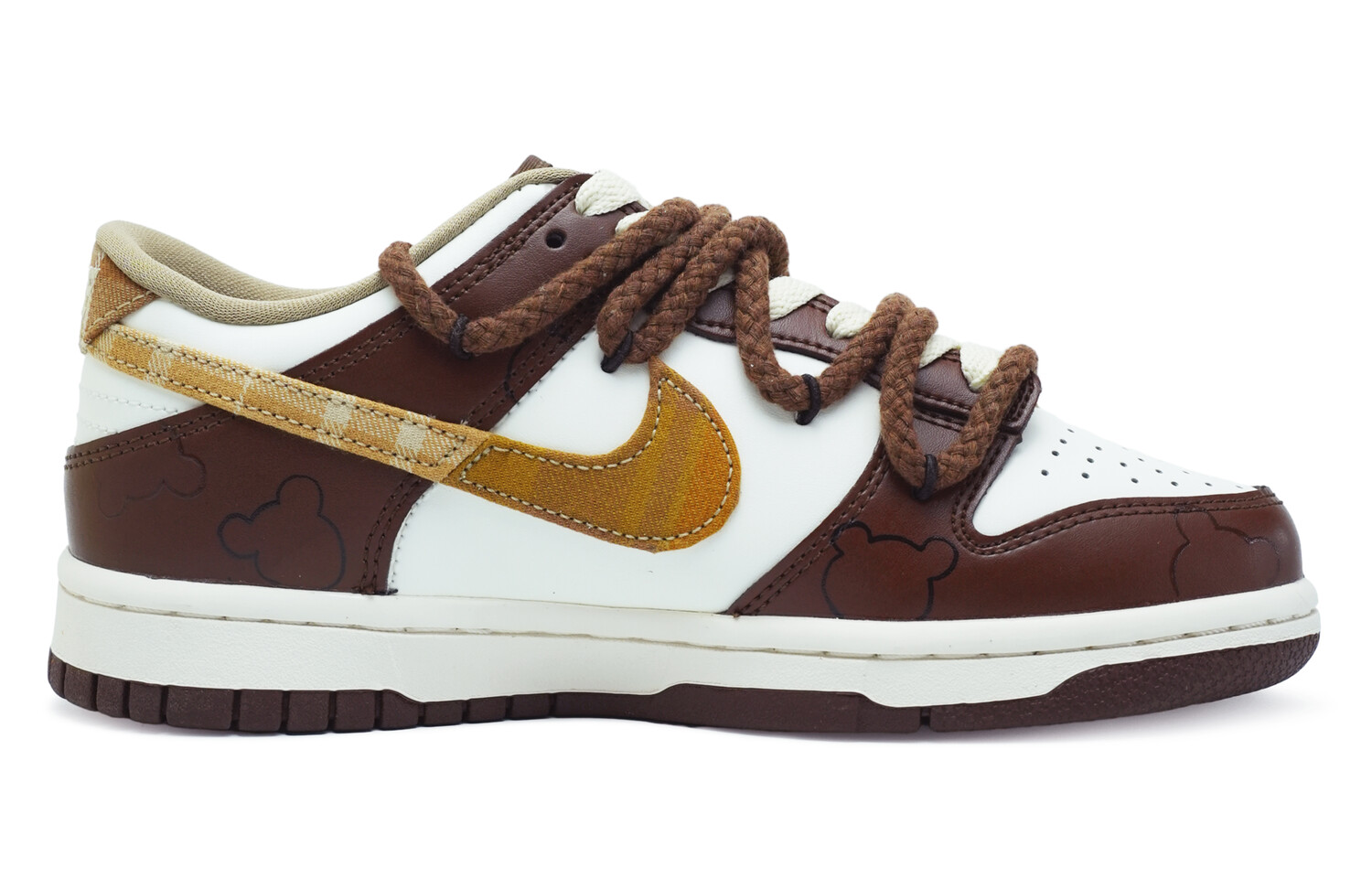 

Кроссовки Nike Dunk Skateboard Shoes Women's Low-Top White Brown/Beige