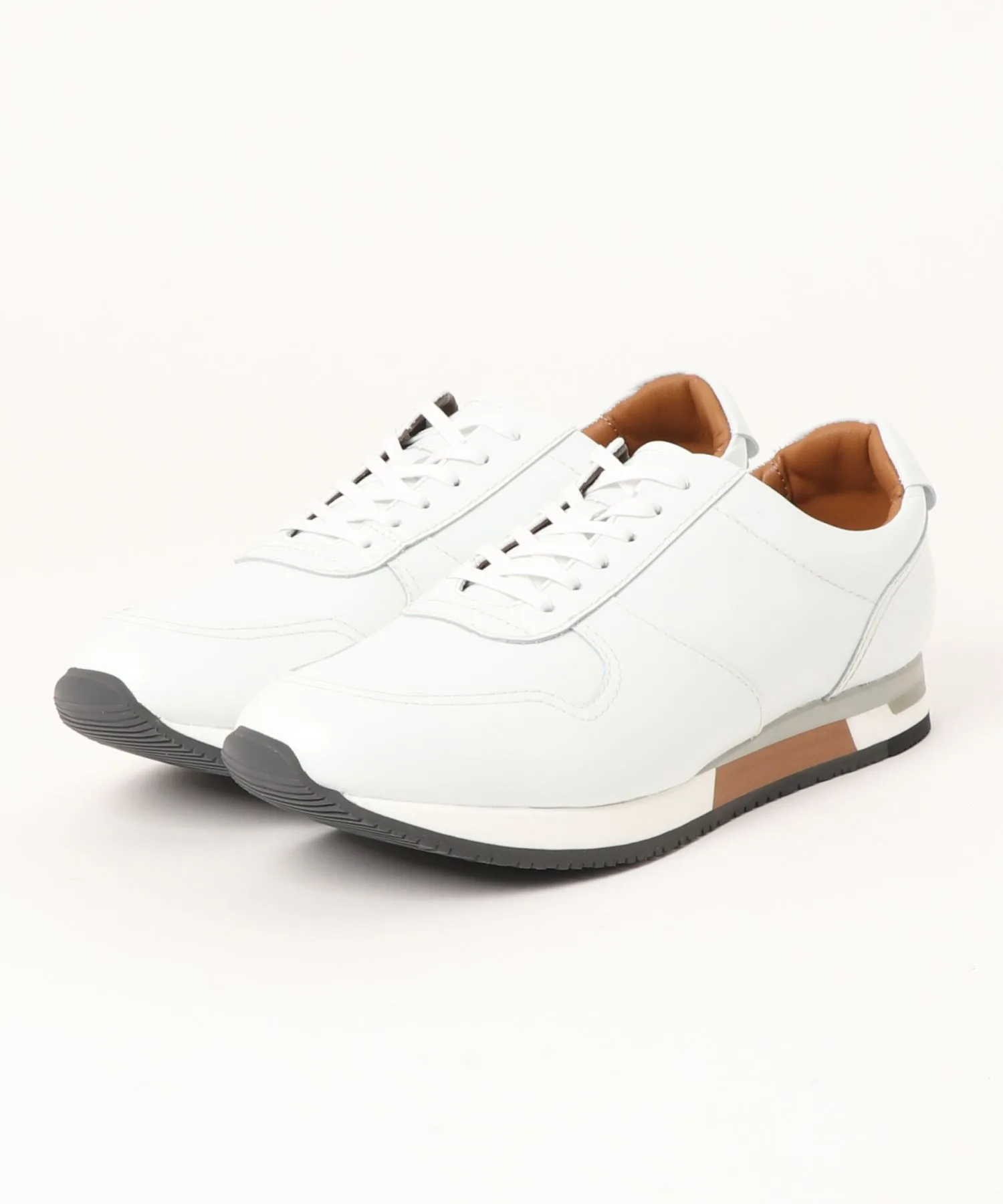 Мужские кроссовки из натуральной кожи 3E ASICS WALKING RUNWALK белые