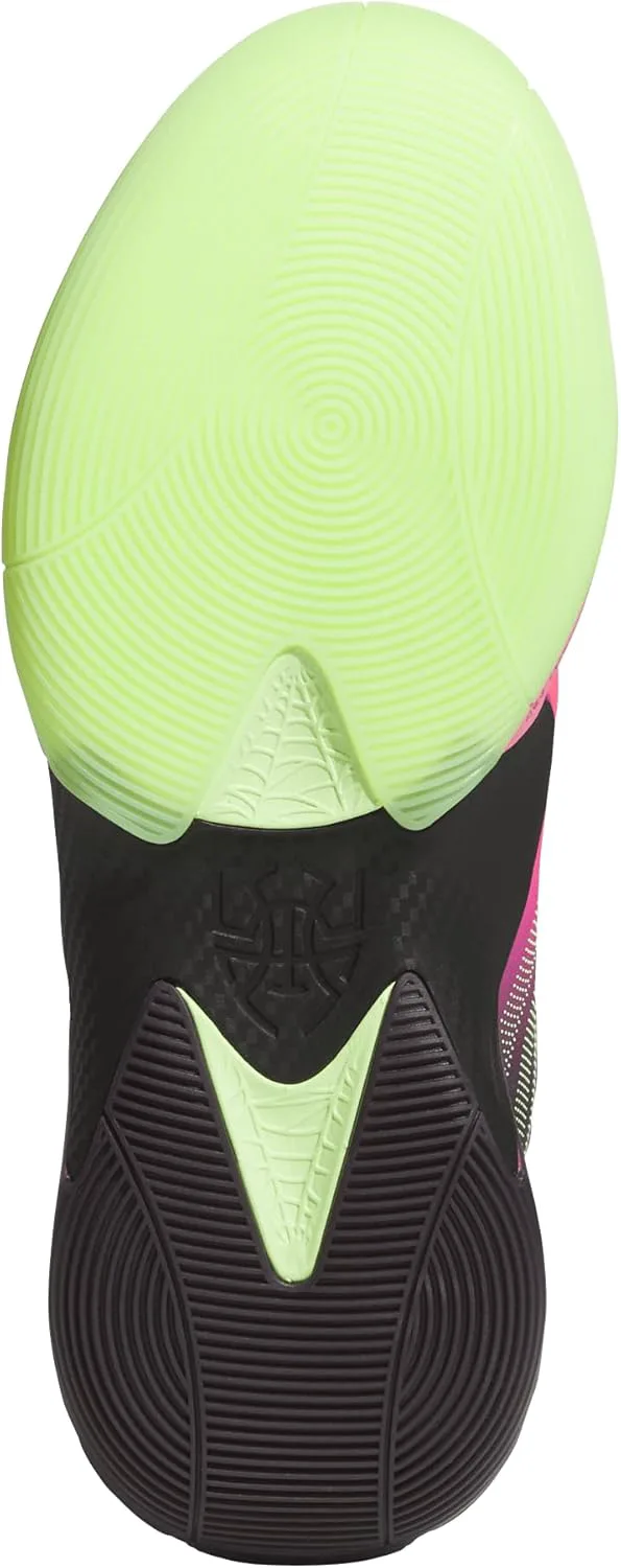 Мужские баскетбольные кроссовки Adidas D.O.N. Issue 7 - Черные, Розовые, черный/розовый/желтый — фото 4