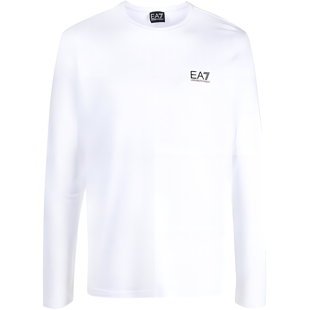 

Футболка с принтом ea7 логотип длинные рукава EMPORIO ARMANI, светло-белый