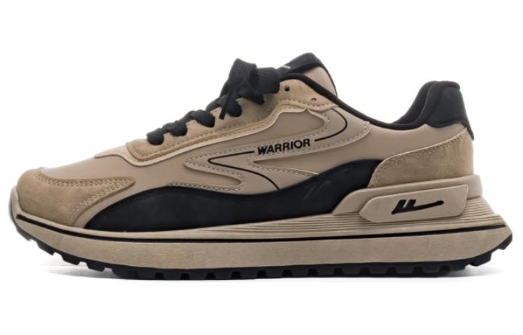 

Дышащие нескользящие повседневные туфли Warrior низкие мужские Black Khaki