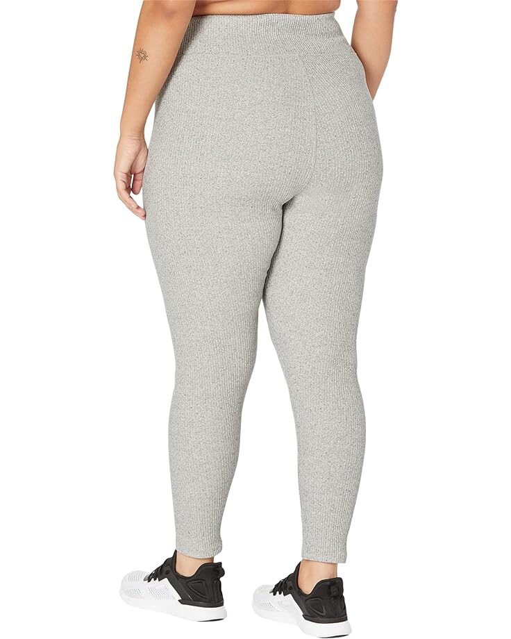 

Брюки Madewell Plus MWL Superribbed High-Rise 25 1/2" Leggings, цвет Marled Grey