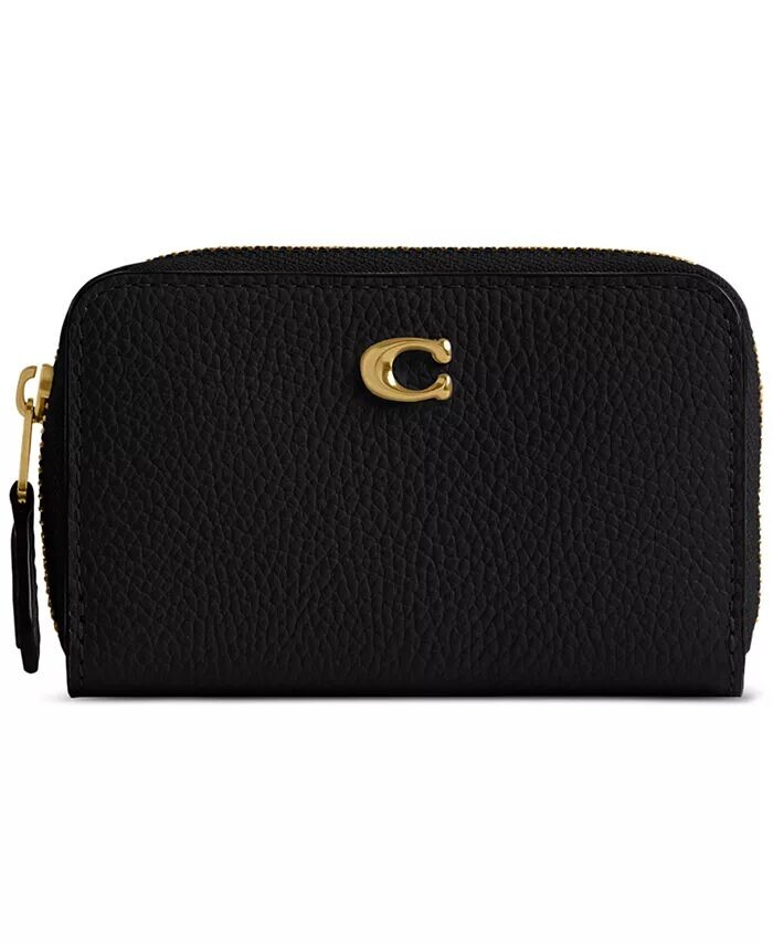 

Кожаный футляр для визиток Essential на молнии Coach, черный