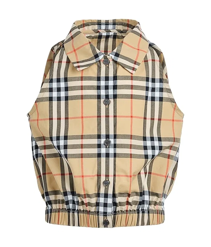 Топ Mabel Check Button Burberry Kids, Sand IP Check
