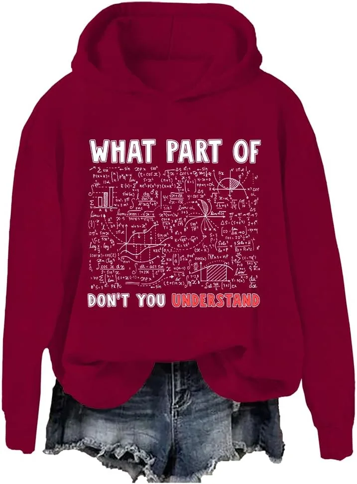 

Толстовка Math Teacher с надписью What Part Of Math Do You Not Understand Cynvor