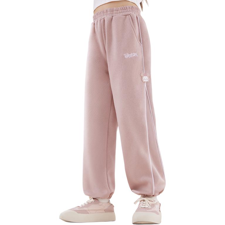 

Детские утепленные флисовые спортивные штаны для весны, осени и зимы Regular Disney, розовый