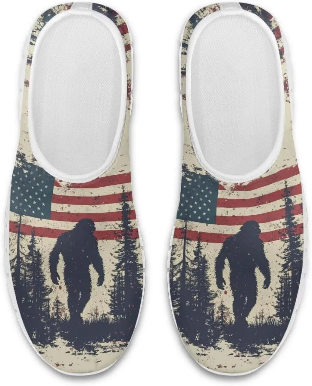 Мужские дышащие сандалии-слайды, American Flag Bigfoot Quxjehoe — фото 4