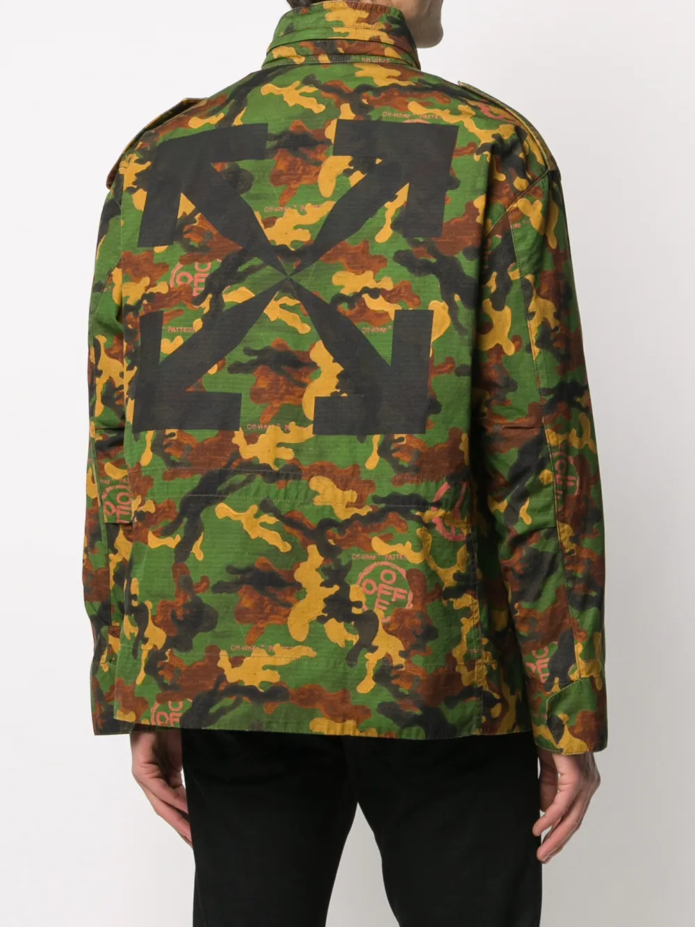 Пуховик с камуфляжным принтом Off-White, разноцветный — фото 4