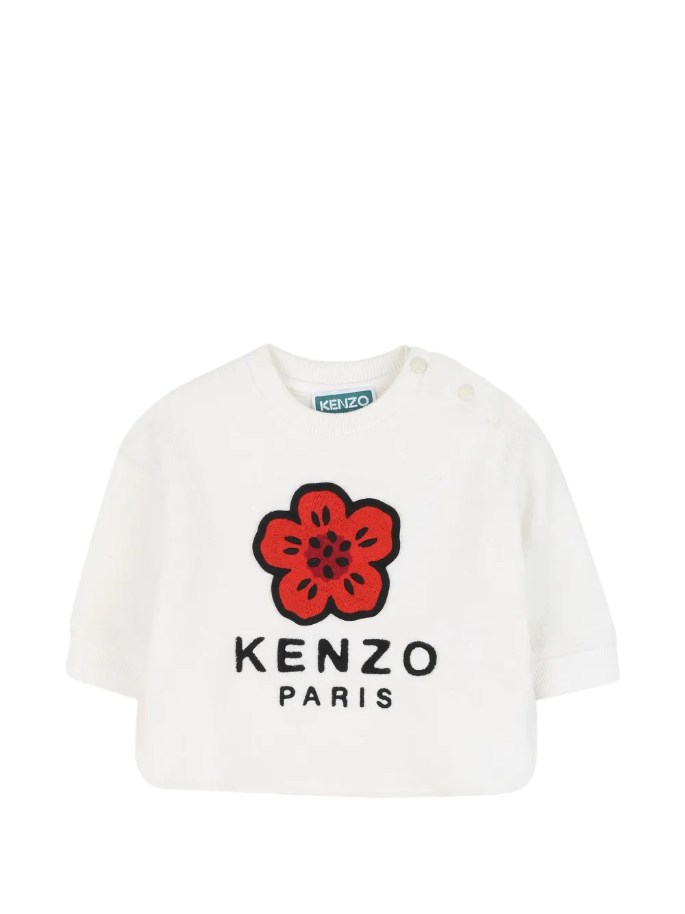 Детская одежда с цветочными аппликациями Kenzo Kids, белый — фото 3