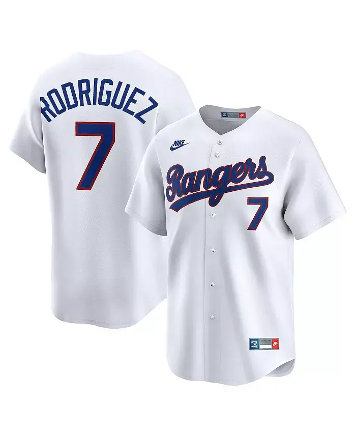 

Мужская бейсбольная майка Ivan Rodriguez белого цвета Texas Rangers из коллекции Throwback Cooperstown Limited Nike