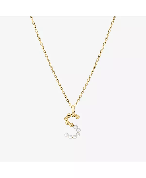 

Ожерелье с инициалами из культивированного жемчуга Bearfruit Jewelry, s