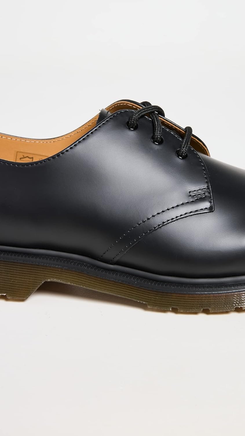 Кожаные туфли-оксфорды Dr. Martens, 1461 с тремя парами люверсов для мужчин и женщин, Black — фото 4