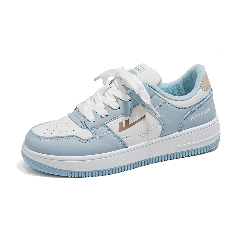 

Низкие скейтерские кроссовки Unisex для пар WARRIOR, белый/светло-синий (Fleece-Lined)