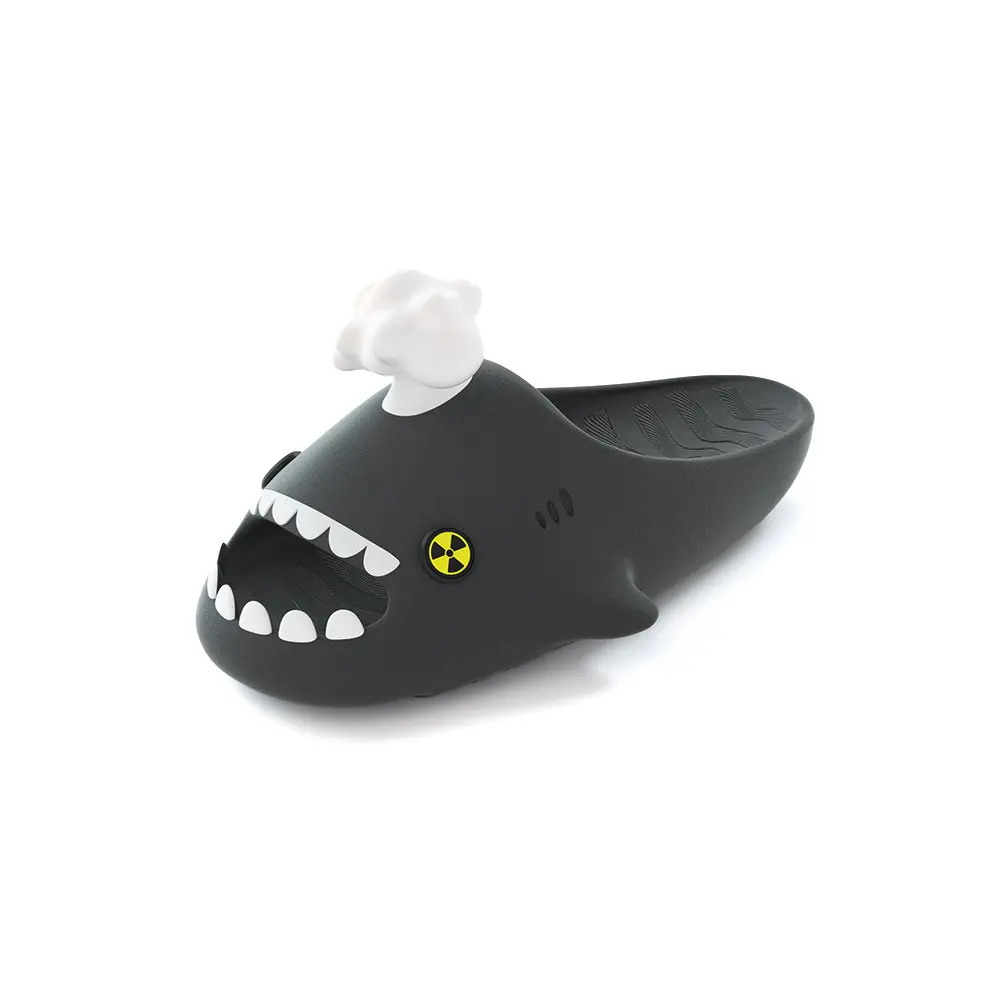 

HelloSlippers Шаркикс Грибное облако, Слайдеры унисекс черные, цвет Black