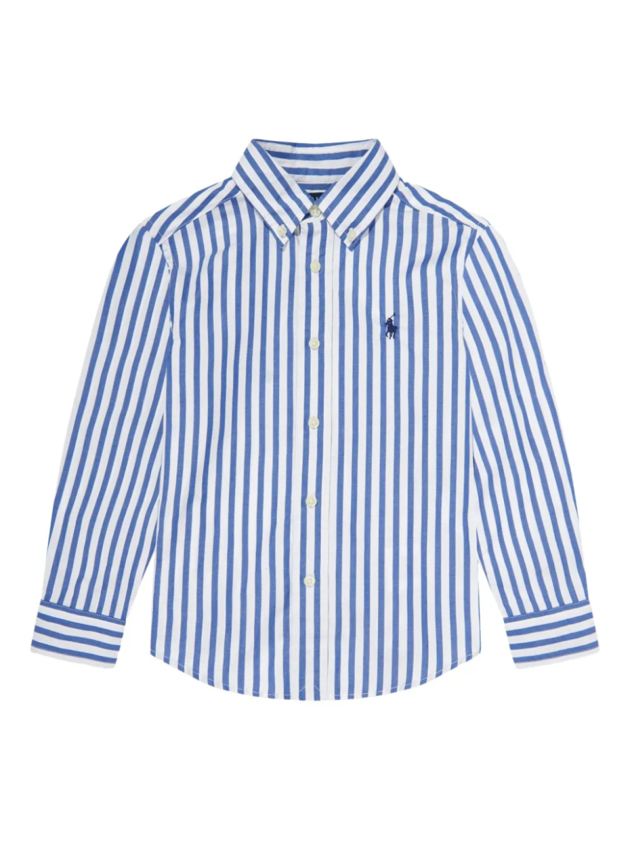 

Рубашка из поплина в полоску POLO RALPH LAUREN KIDS, синий