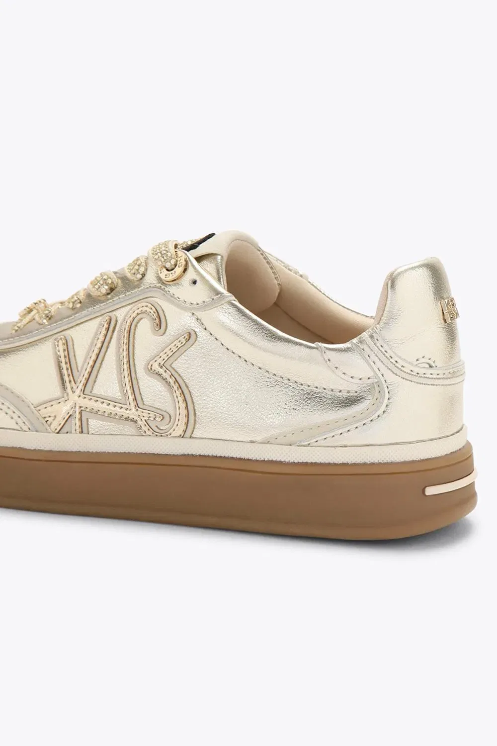 Кроссовки металлик гольд Kg Kurt Geiger, золотой — фото 3
