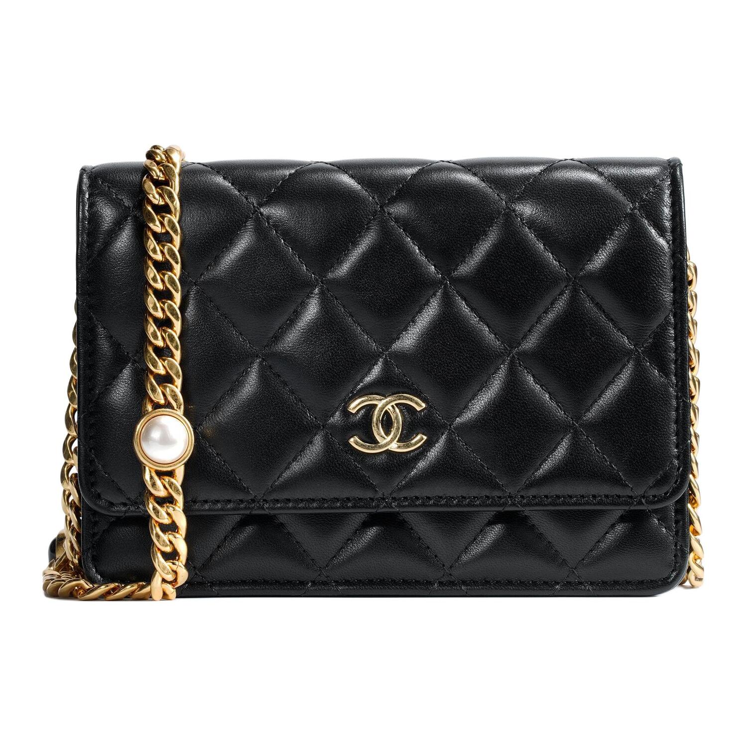 

CHANEL Овчинная сумка через плечо, женская черная Crossbody Bag
