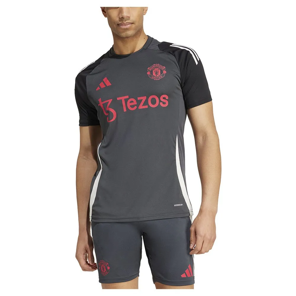 Футболка с коротким рукавом adidas Manchester United 24/25 EU training, серый — фото 2