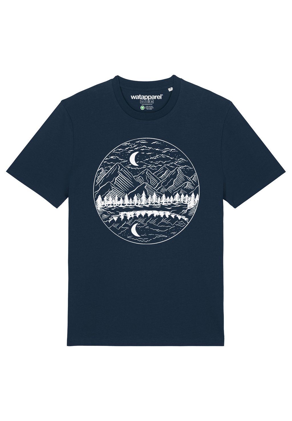 

Футболка с принтом MOUNTAINS BY NIGHT watapparel, темно-синий