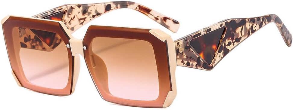 

Модные женские солнцезащитные очки без оправы для мужчин, роскошные женские солнцезащитные очки в винтажном стиле, защита от УФ-излучения UV400, бежевые, один размер TYUVIVO, Beige