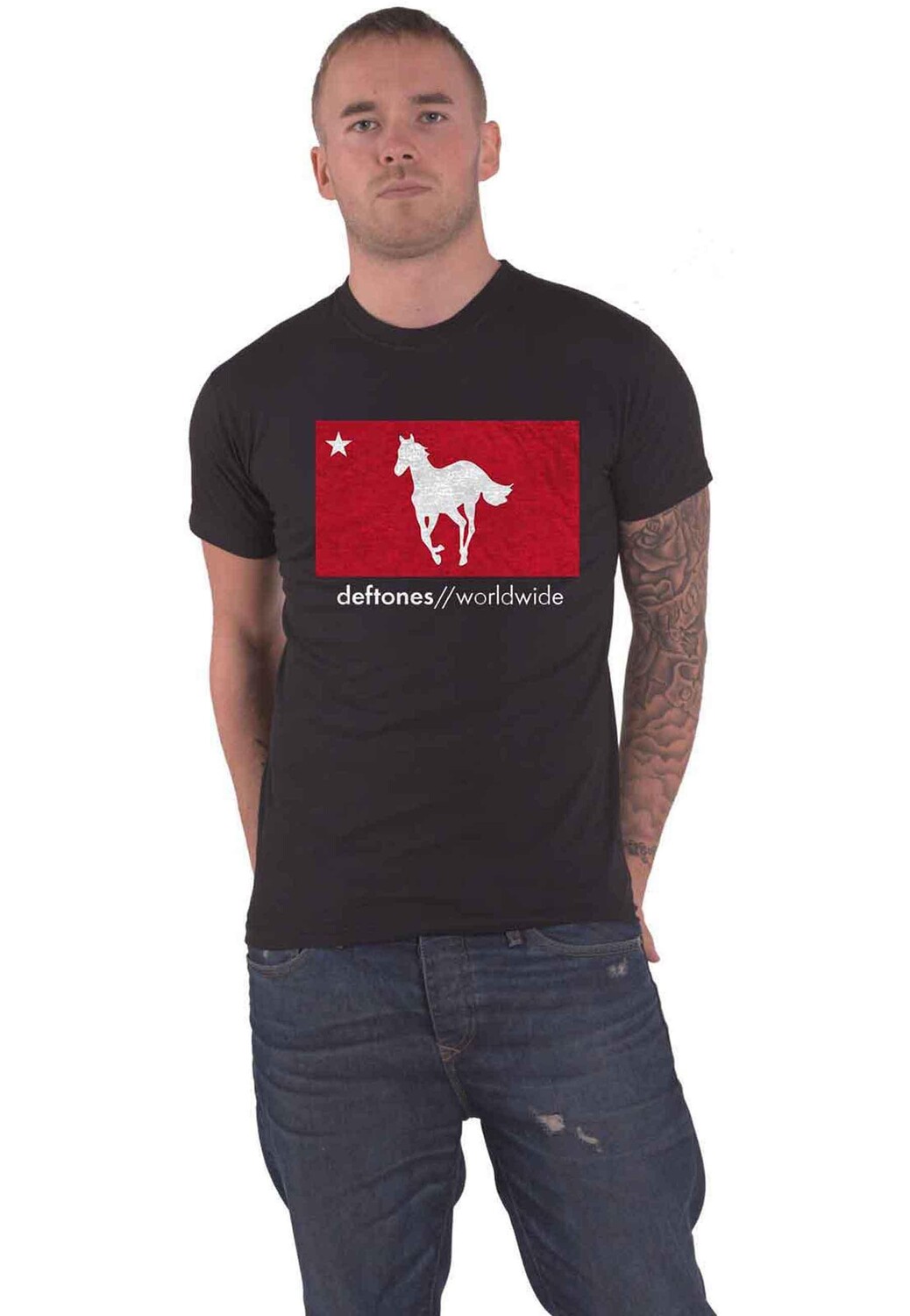 

Футболка со звездой и пони Deftones, черный