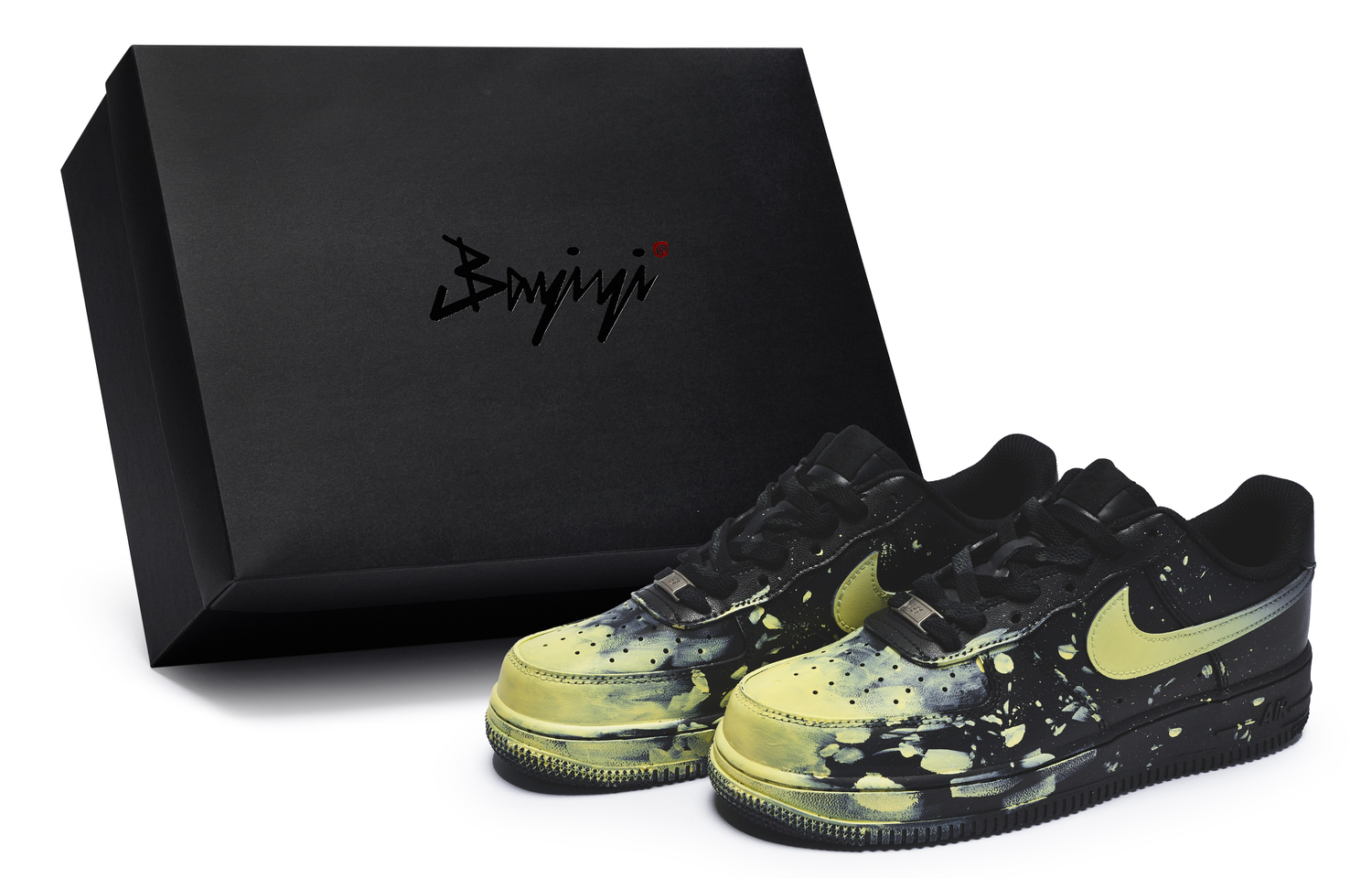

Nike Кроссовки Air Force 1 Skateboard Unisex низкие Желто-черные, цвет Black Yellow