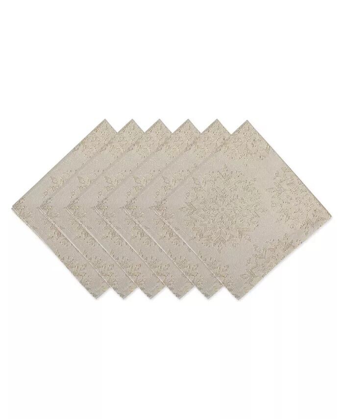 

Набор жаккардовых салфеток Winter Sparkle Design Imports, золото