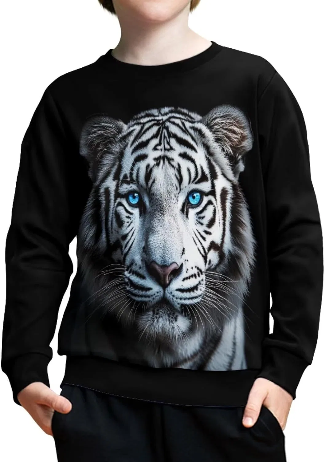 Детский свитшот ZPINXIGN, Cool White Tiger