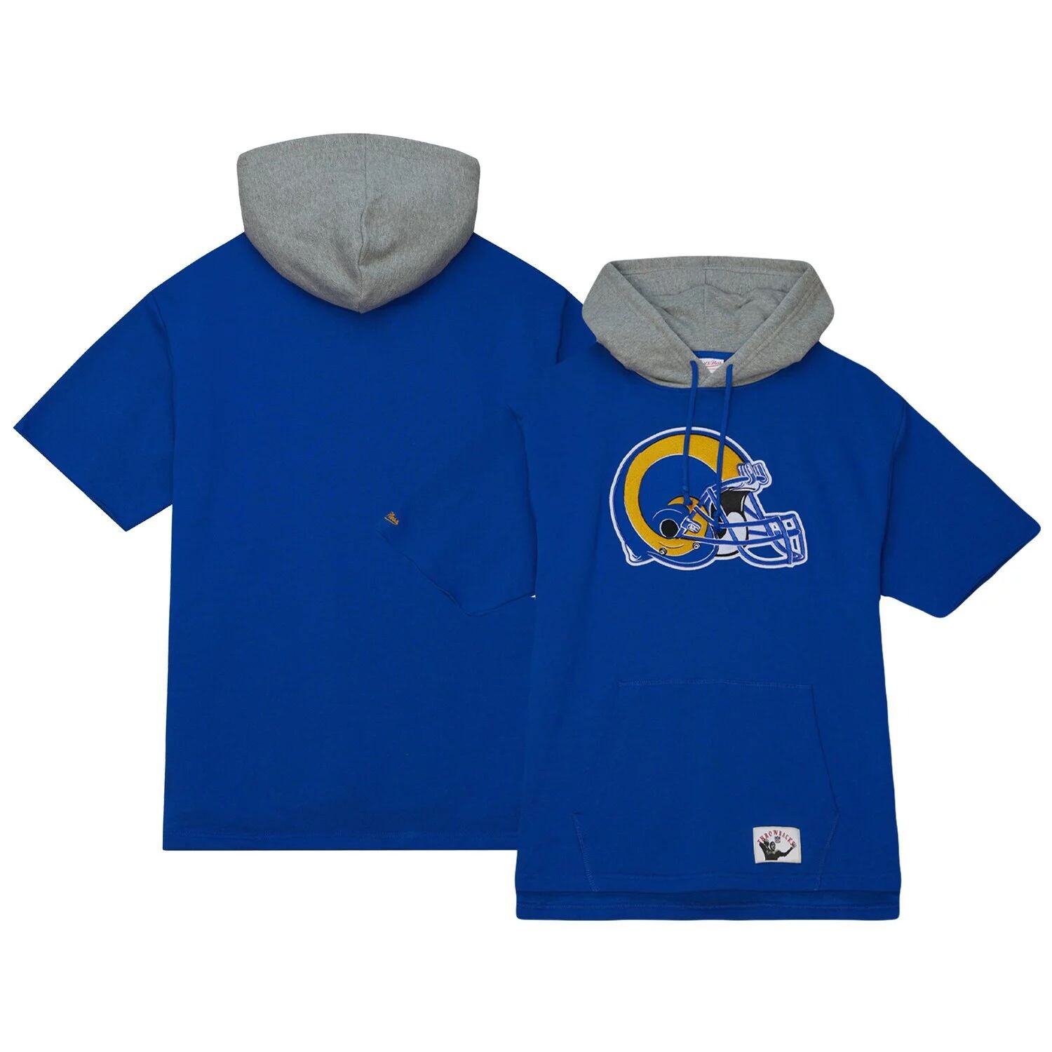 

Мужская толстовка с короткими рукавами Mitchell & Ness Royal Los Angeles Rams Postgame