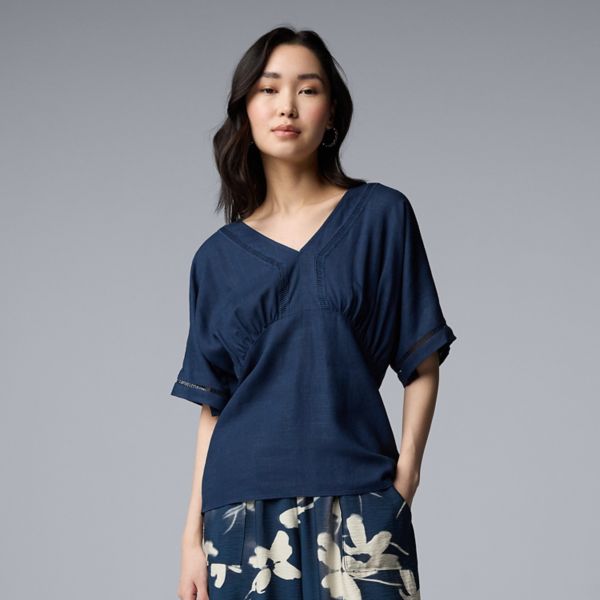 

Женский короткий кимоно с отделкой Simply Vera Vera Wang, цвет must do blue