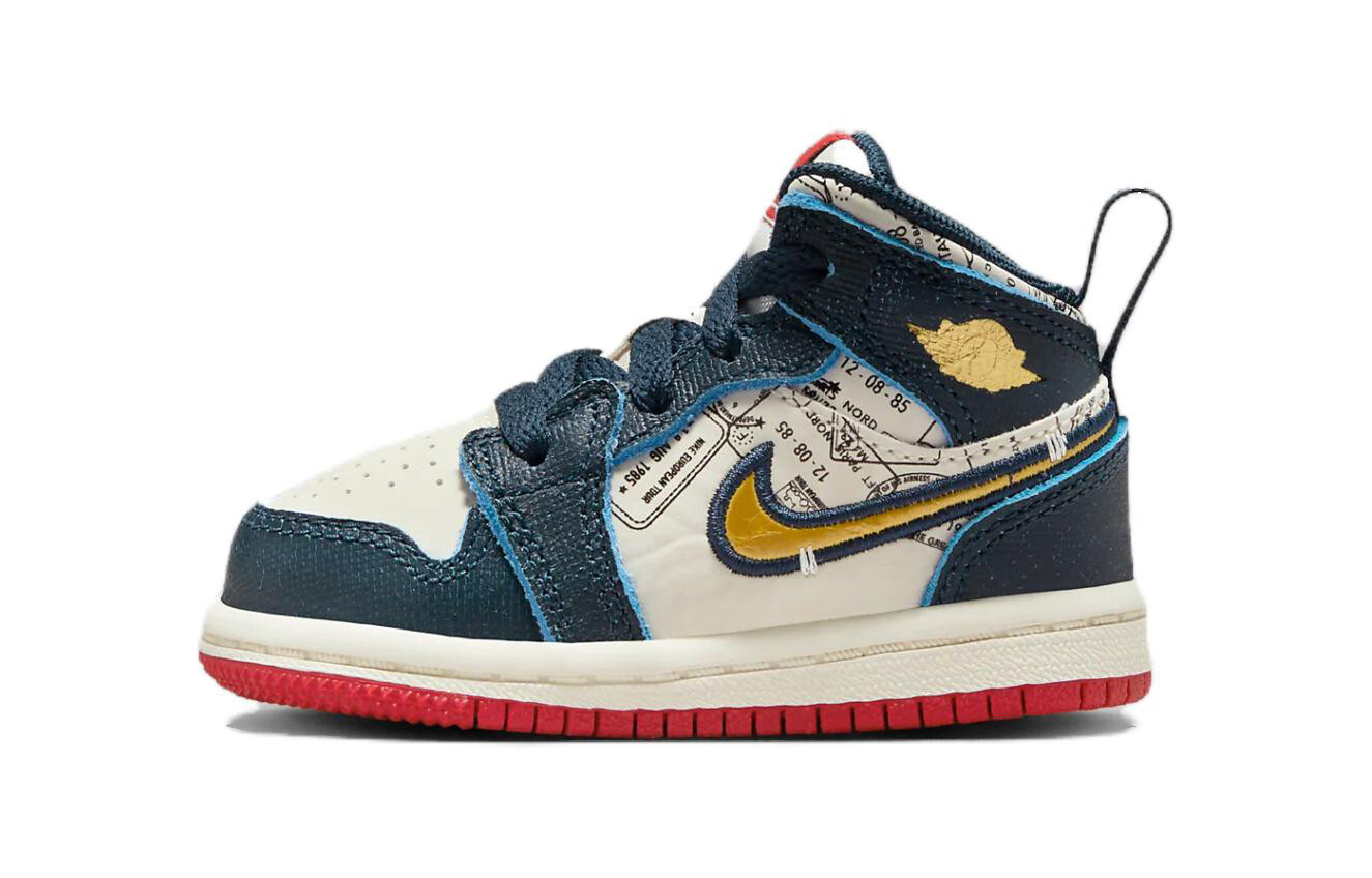 Кроссовки Air Jordan 1 Toddler Shoes TD, синий/красный