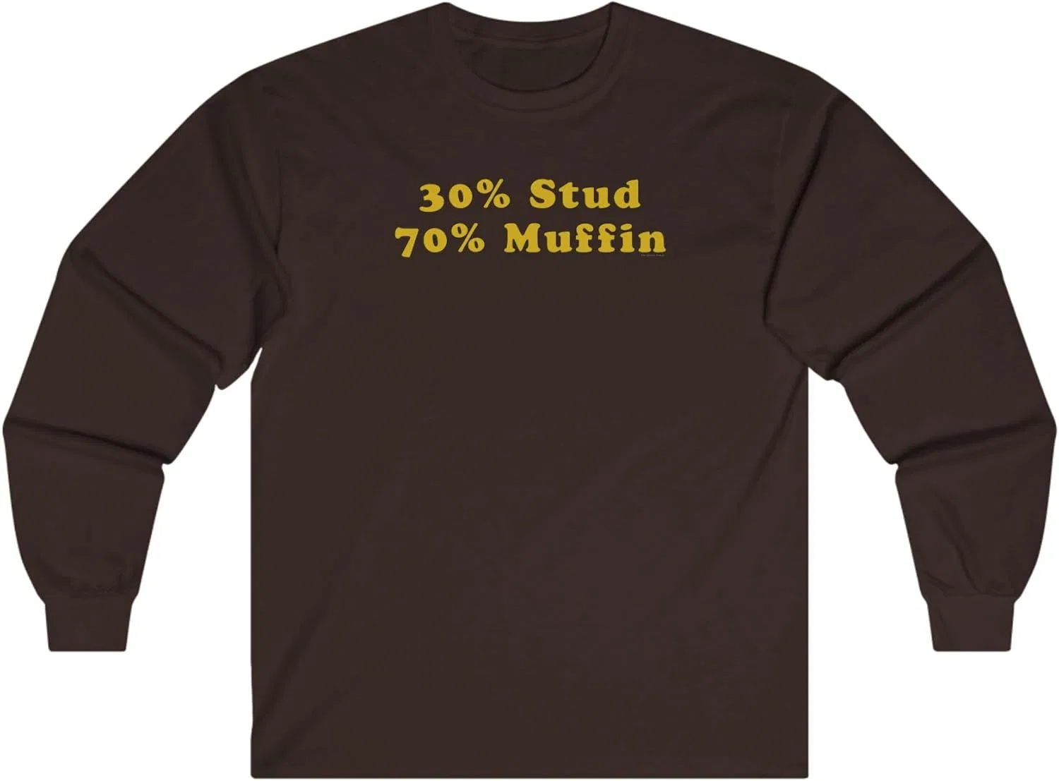 Футболка с длинным рукавом, 30% Stud 70% Muffin, Dark Chocolate