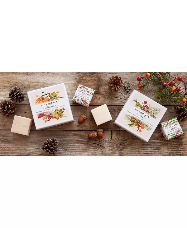 Подарочный набор Via Mercato, набор мыла 50 г, 4 предмета European Soaps, autunno collection — фото 2