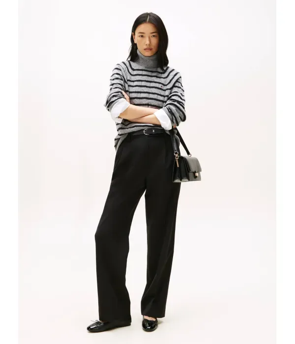 Шерстяная водолазка loose fit Tommy Hilfiger, серый — фото 2