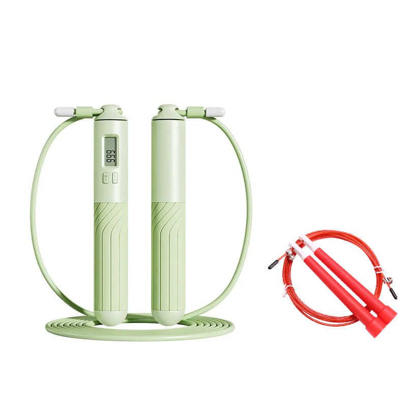 

Скакалка материал троса pvc стальной трос, материал ручки abs силикон для взрослых примерно 2,8 м LINING, зеленый