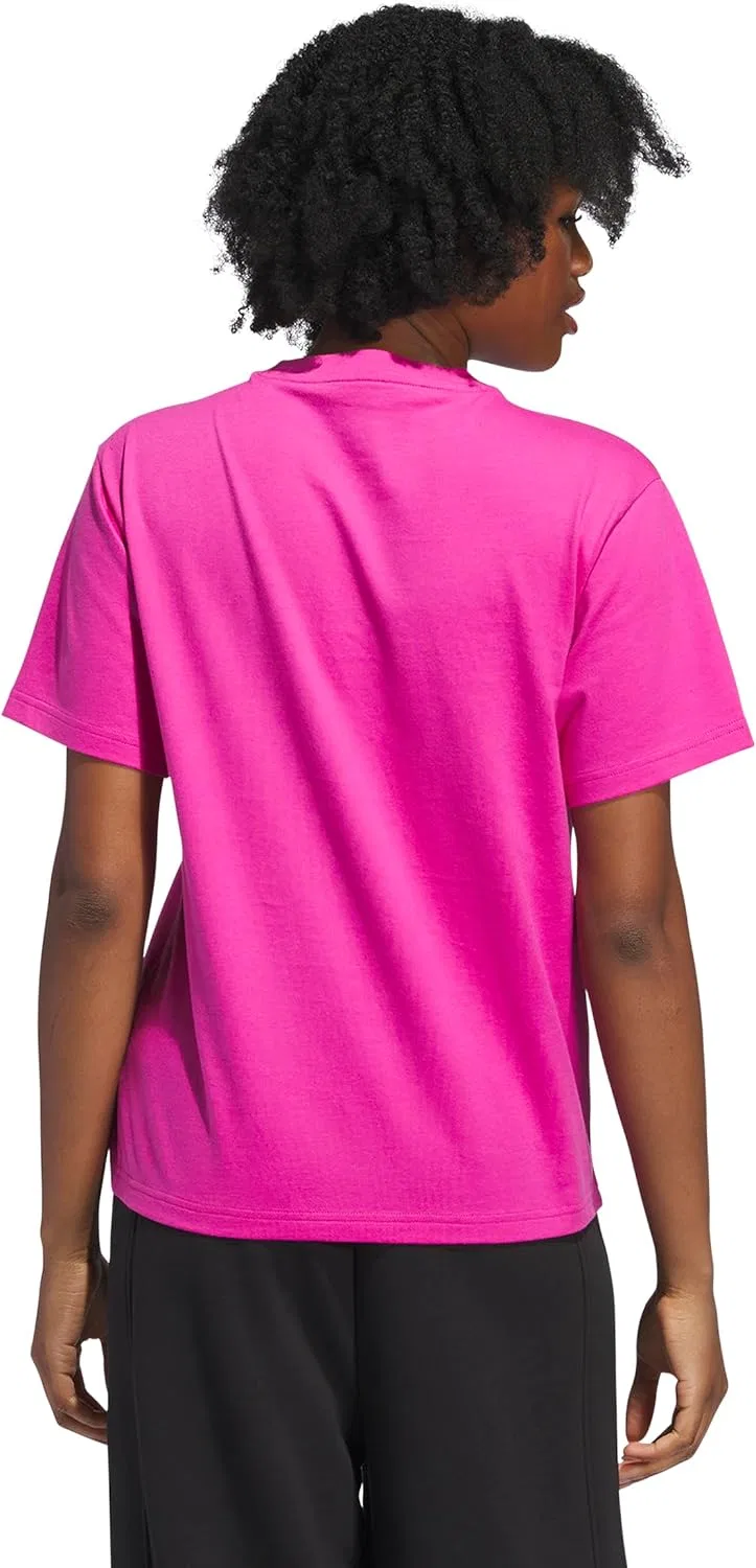 Футболка женская adidas, цвет Semi Lucid Fuchsia — фото 3