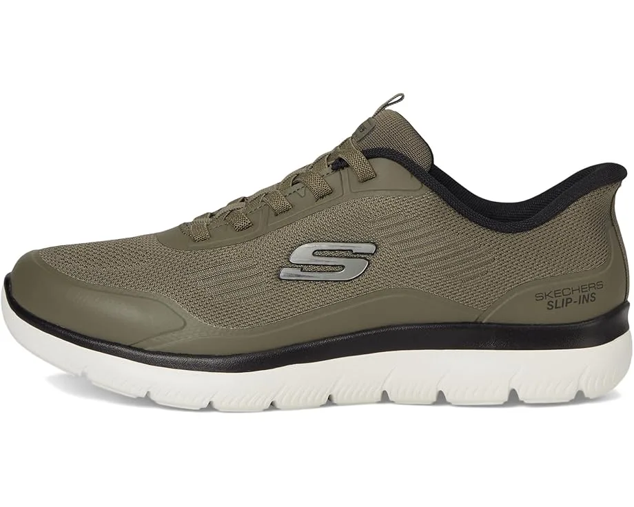 Кроссовки SKECHERS Summits Leyter Hands Free Slip-in, Olive/Black — фото 4
