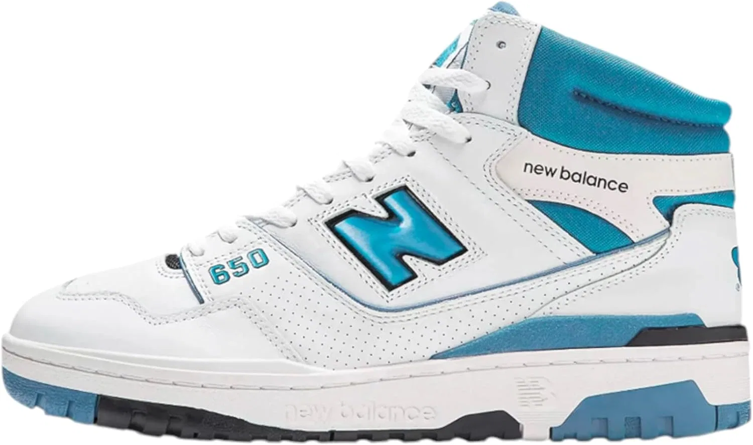 Кроссовки New Balance из кожи для мужчин и женщин, модель 650, White Heritage Blue