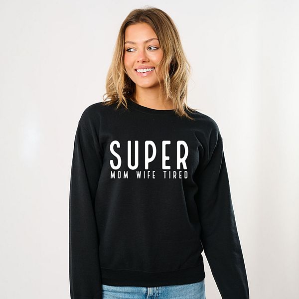 

Свитшот Super mom wife tired Simply Sage Market, Midnight, Зеленый, Свитшот Super mom wife tired Simply Sage Market, Midnight