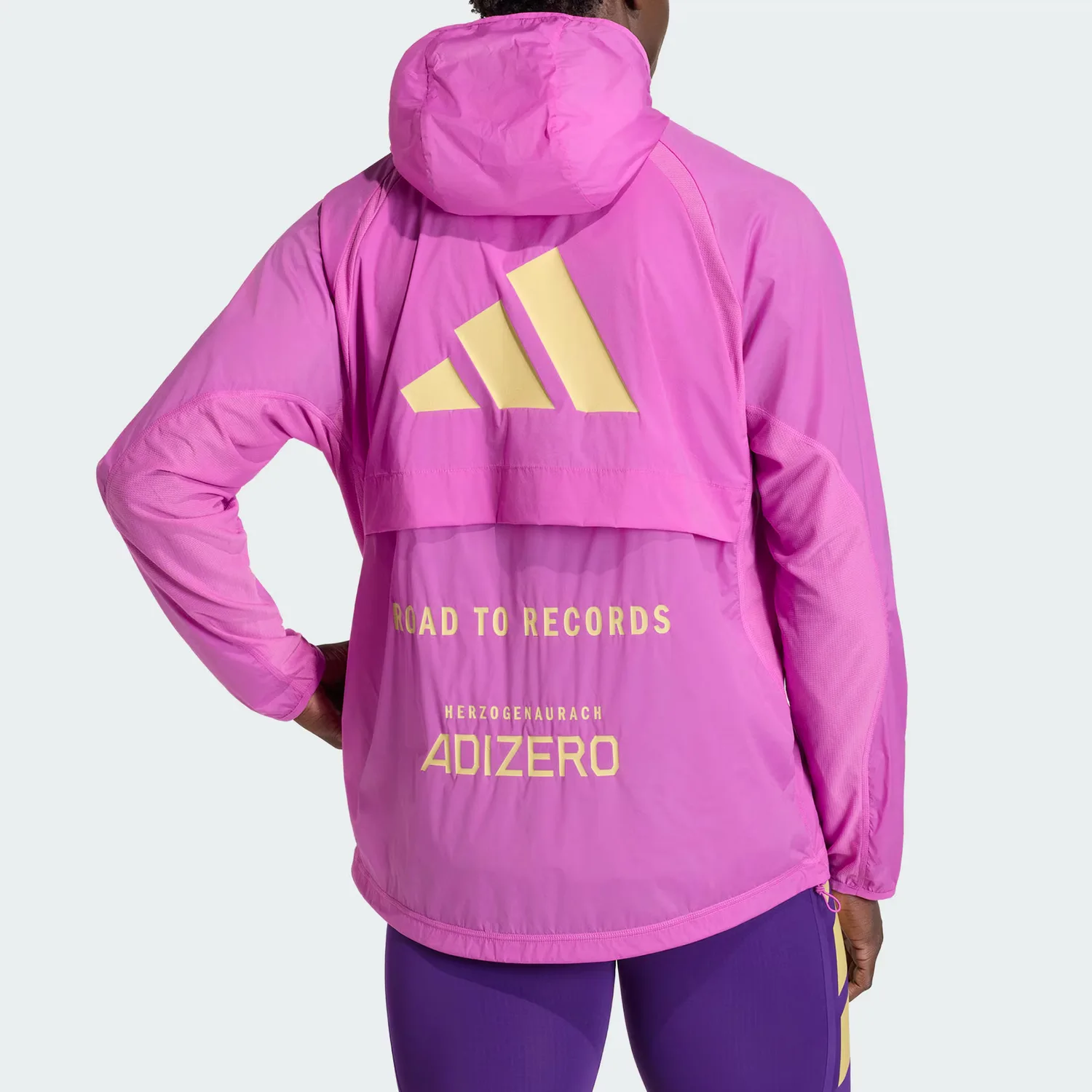 Беговая куртка Adizero Road to Records Unisex Adidas, Half Pulse Light Purple — фото 4