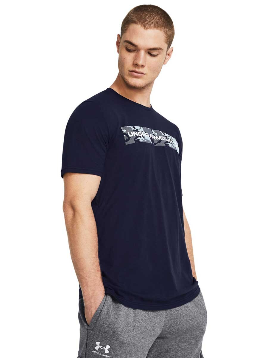 

Футболка Under Armour UA CAMO CHEST STRIPE SS, синий
