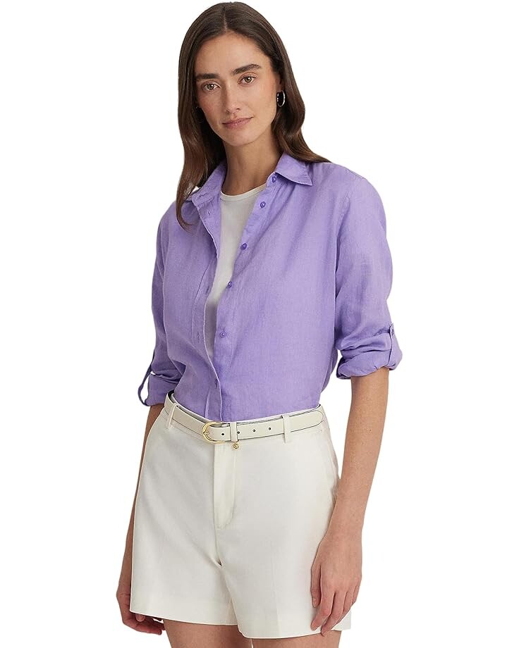 

Рубашка LAUREN Ralph Lauren Linen, цвет Wild Lavender
