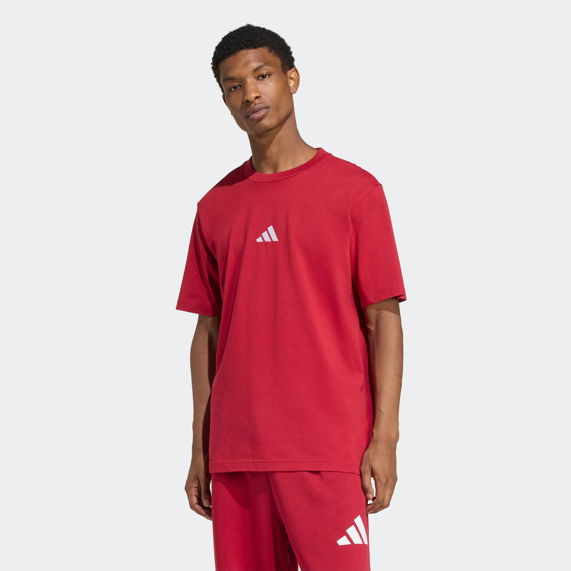 Adidas Sportswear Футболка Performance 'Essentials' в цвете Cranberry — фото 2