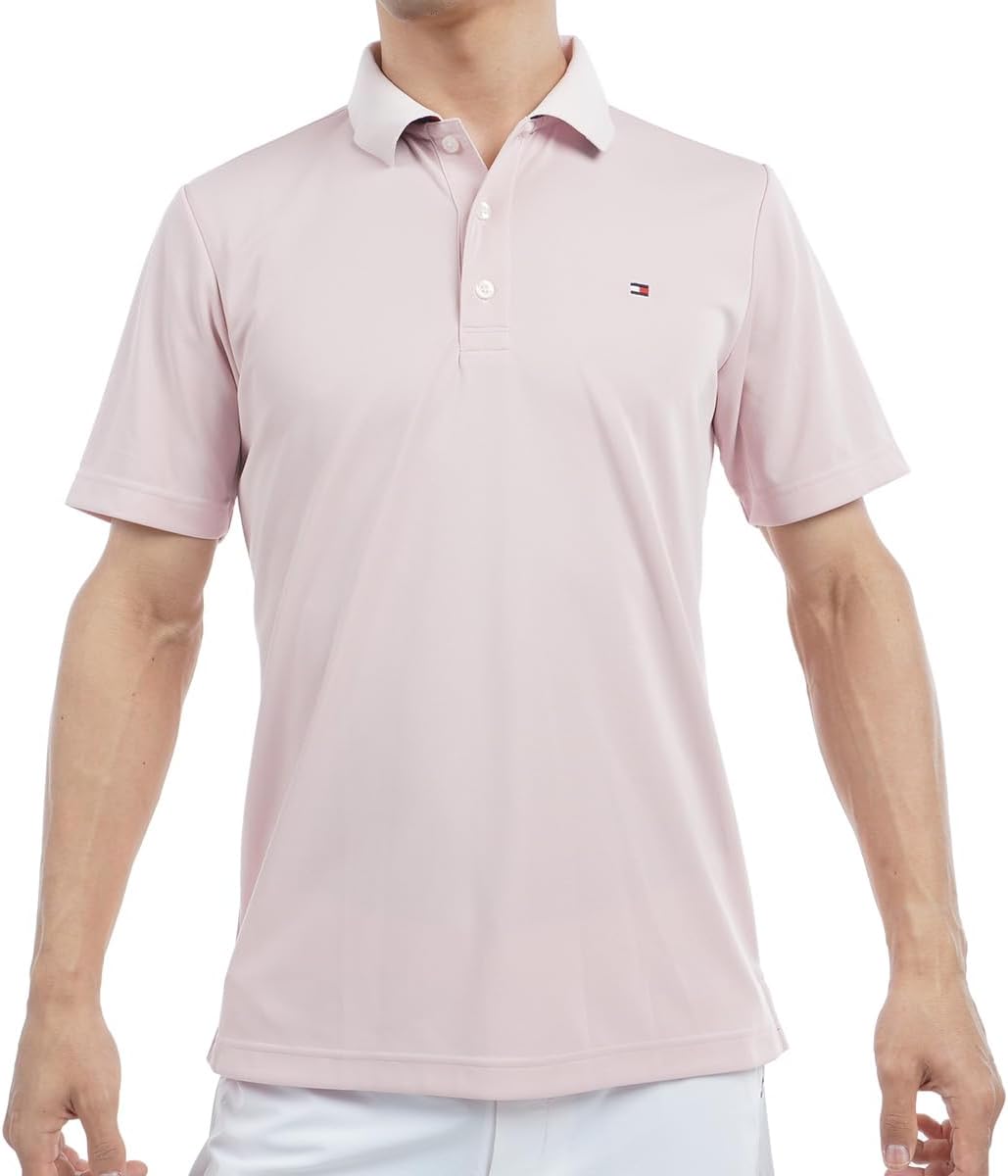 

Мужская базовая рубашка-поло Tommy Hilfiger Golf THMA493 с флагом, розовый