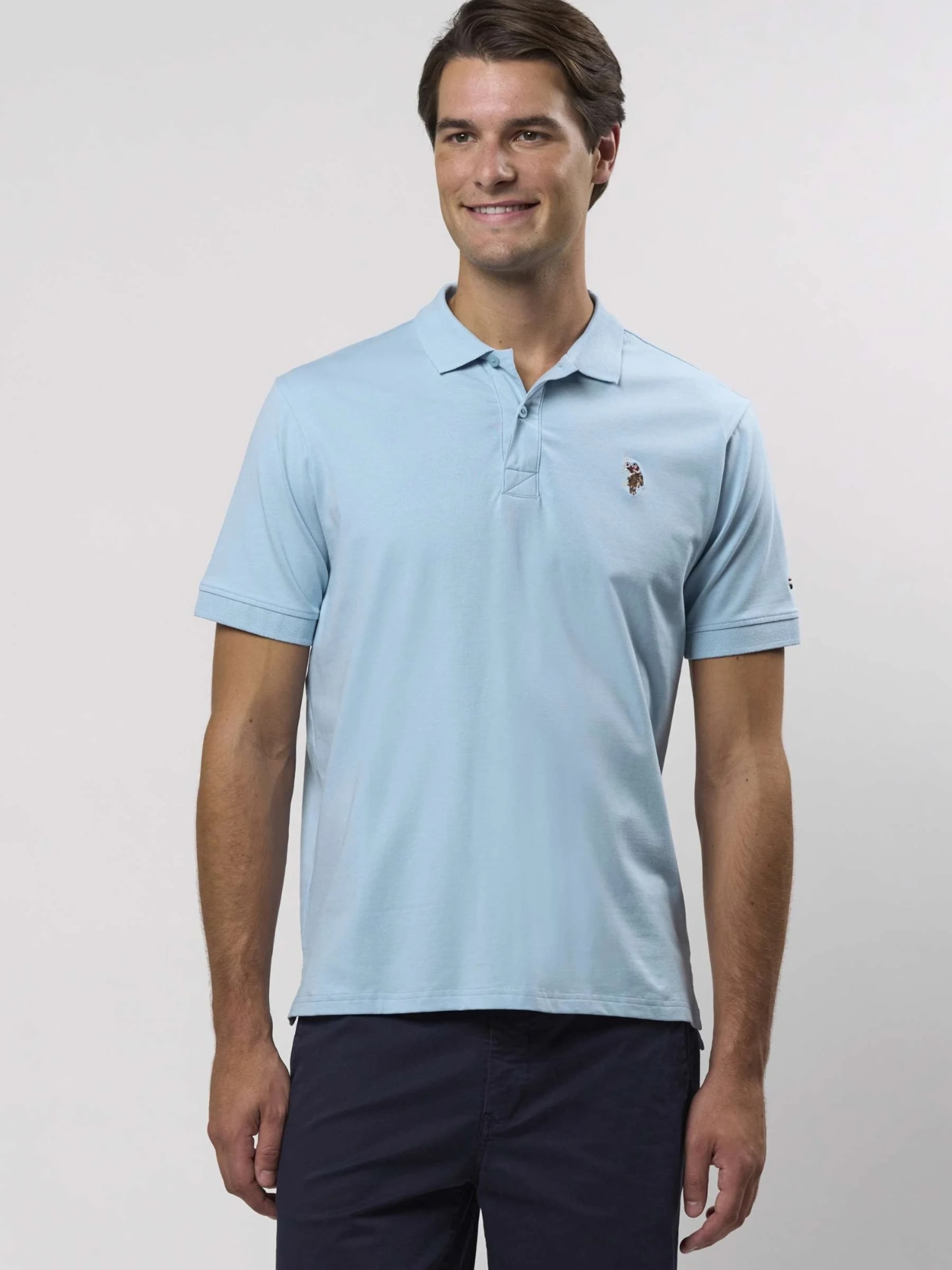 U.S. POLO ASSN. Рубашка на пуговицах 'UMCostin' светло-голубого цвета Regular fit — фото 4
