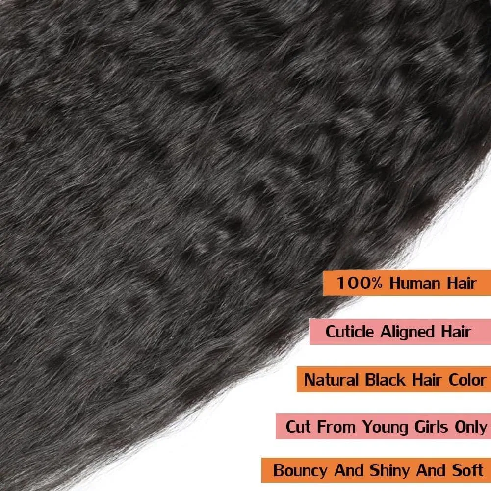Прямые волосы для наращивания «Kinky Straight» от BLISSHAIR, 3 пучка Blisshair — фото 3