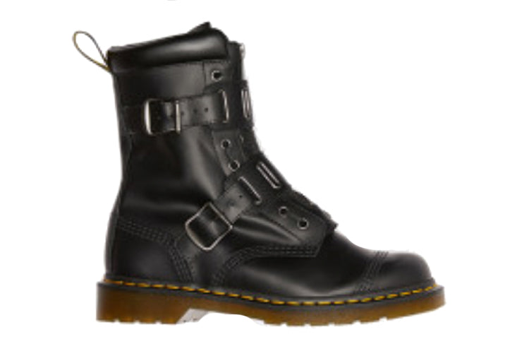 Мужские ботинки Dr. Martens Quynn из гладкой кожи с ремешками, черный — фото 3