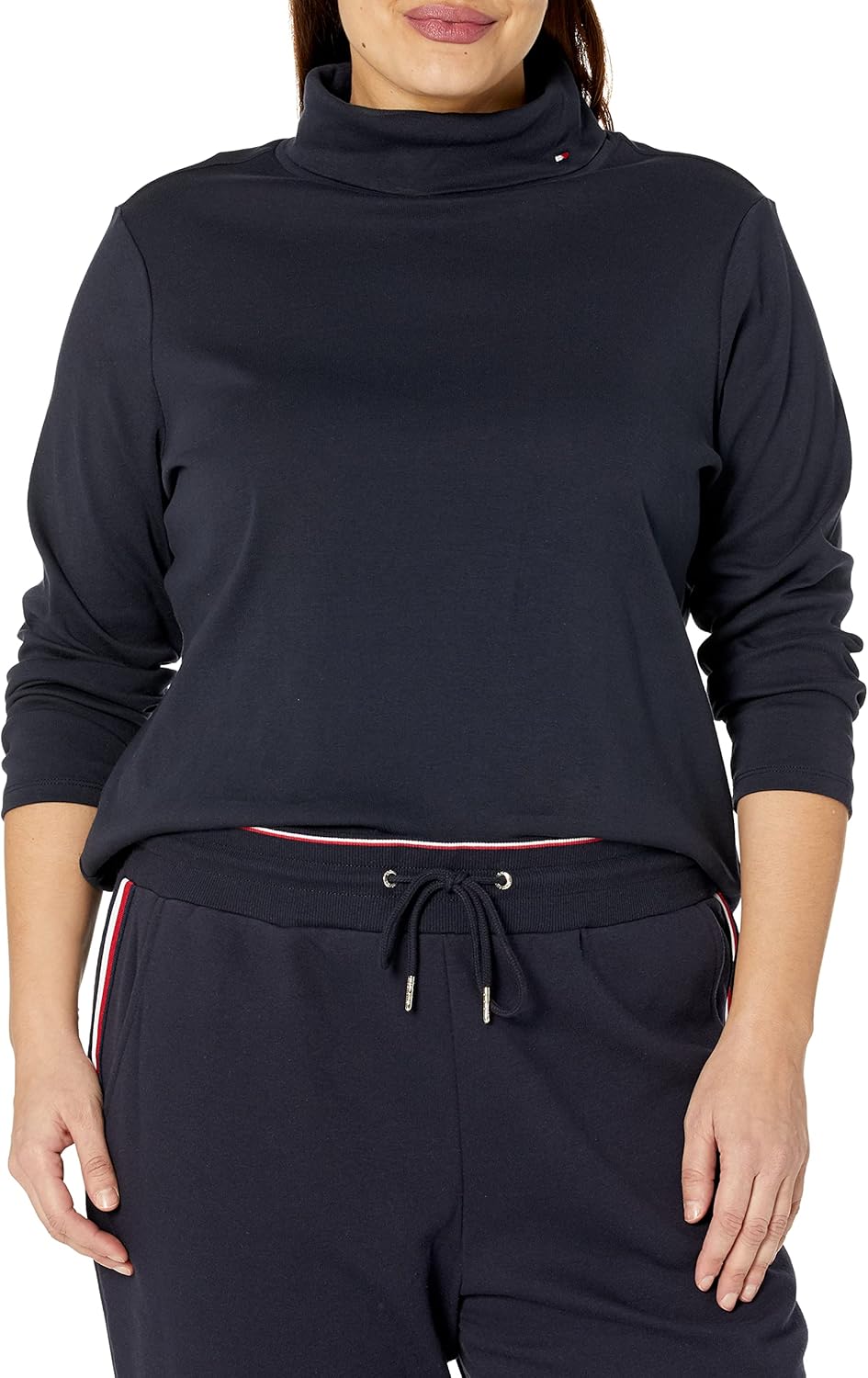 

Женская повседневная базовая мягкая водолазка Tommy Hilfiger, Sky Capt