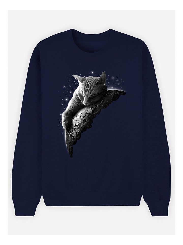 

Толстовка Moon Cat WOOOP, темно-синий